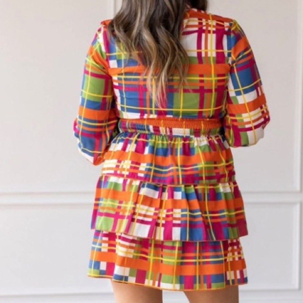 Multicolor Ruffle Dress Size 3X - Picture 3 of 3
